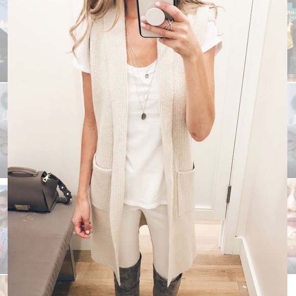Loft Coatigan Long Sleeveless Cardigan 